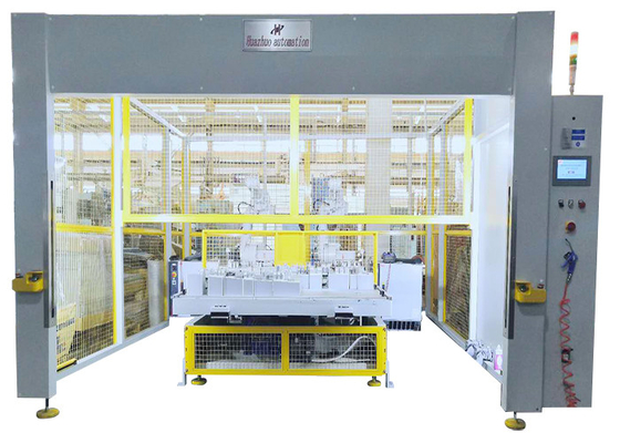 Les doubles robots affilent le panneau d'équilibre automatique se pliant de stations de l'emballage deux de machine
