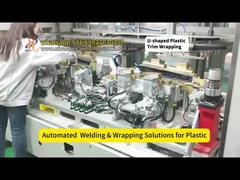 Machine d'habillage et d'emballage de garnitures en plastique automobile en forme de U